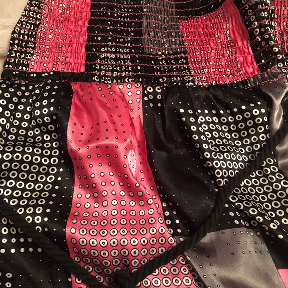 SOLD! Pink, Gray, Black Strapless Mini Dress, M - Picture 4 of 5